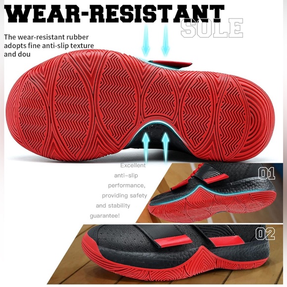 Boy's👦🏻Running🏃♂️,Basketball🏀Or Tennis🎾Non-Slip Sneakers👟Sz 9 Big Kid👦🏻 - Picture 16 of 16